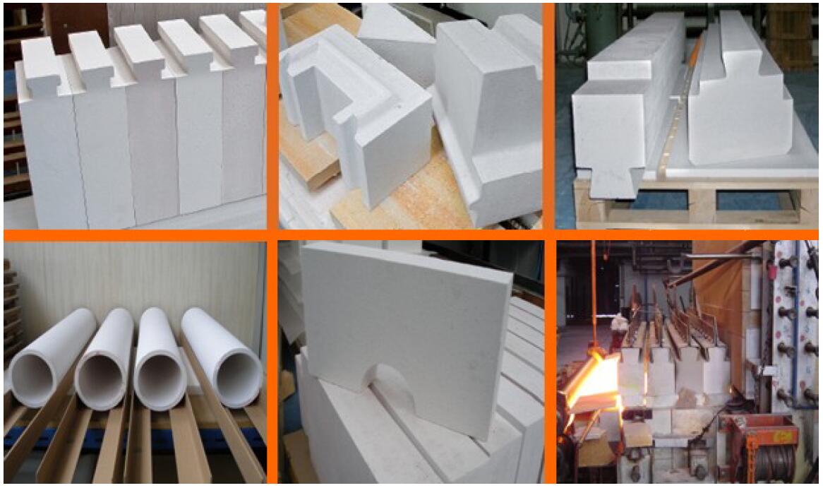 Fused silica used for refractory bricks, blocks, tubes and shaped refractory products